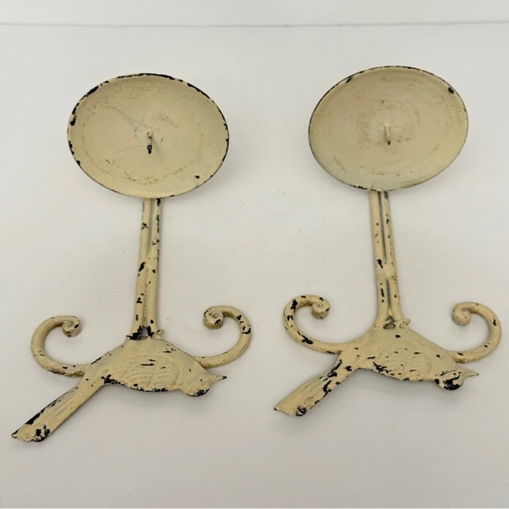 Vintage Bird Pillar Candle Wall Decor - Farmhouse Decor
